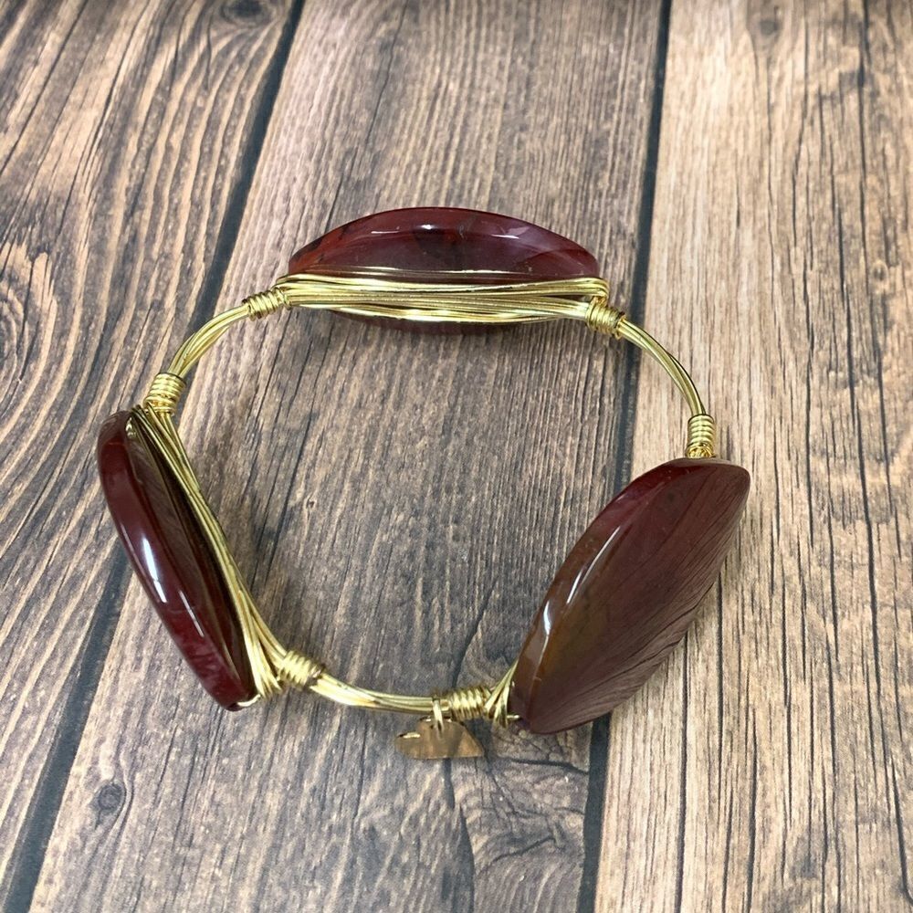 Love Poppy’s Natural Stone Wire Wrapped Bracelet‎
